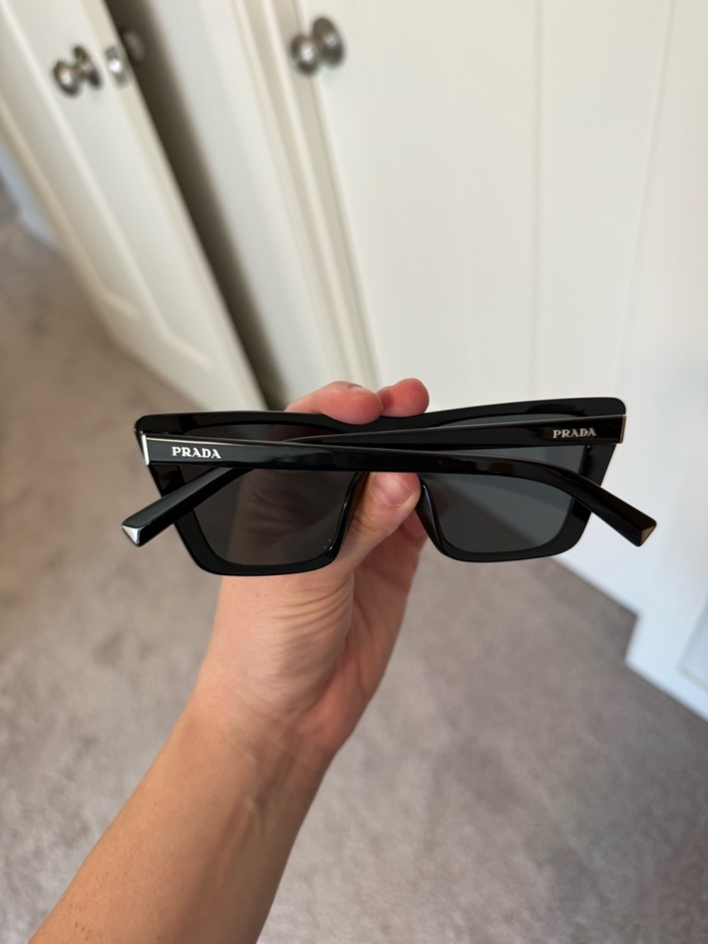 Prada Black Square Frame Sunglasses - Picture 4 of 5